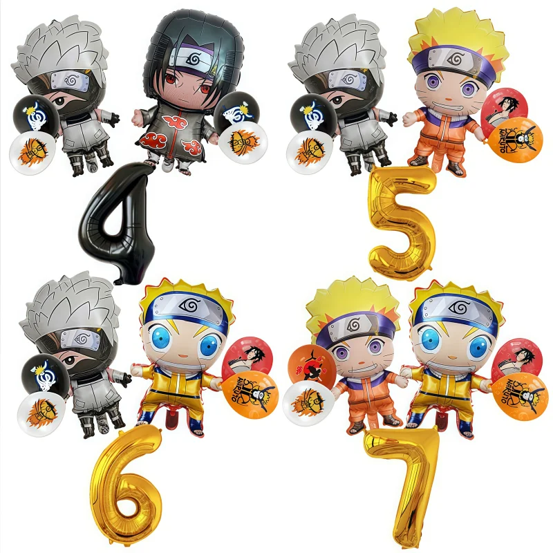 

7Pcs Naruto Theme Party Aluminum Film Balloon Family Birthday Party Aluminum Film Balloon Campus Party Aluminum Film Ball Decor