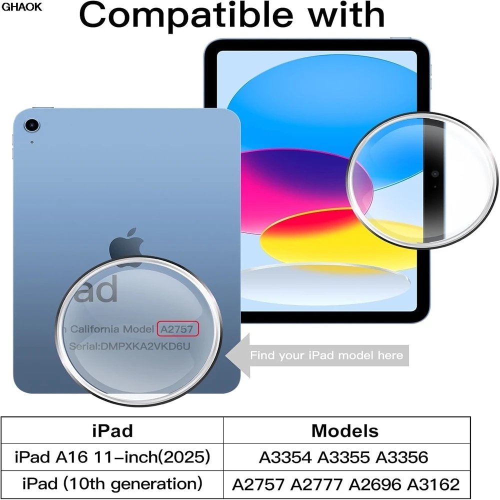 2Pcs Tempered Glass Film For Apple iPad 11th Generation 11inch 2025(A16)A3354 56 Or iPad 10th 10.9 2022 Tablets Screen Protector