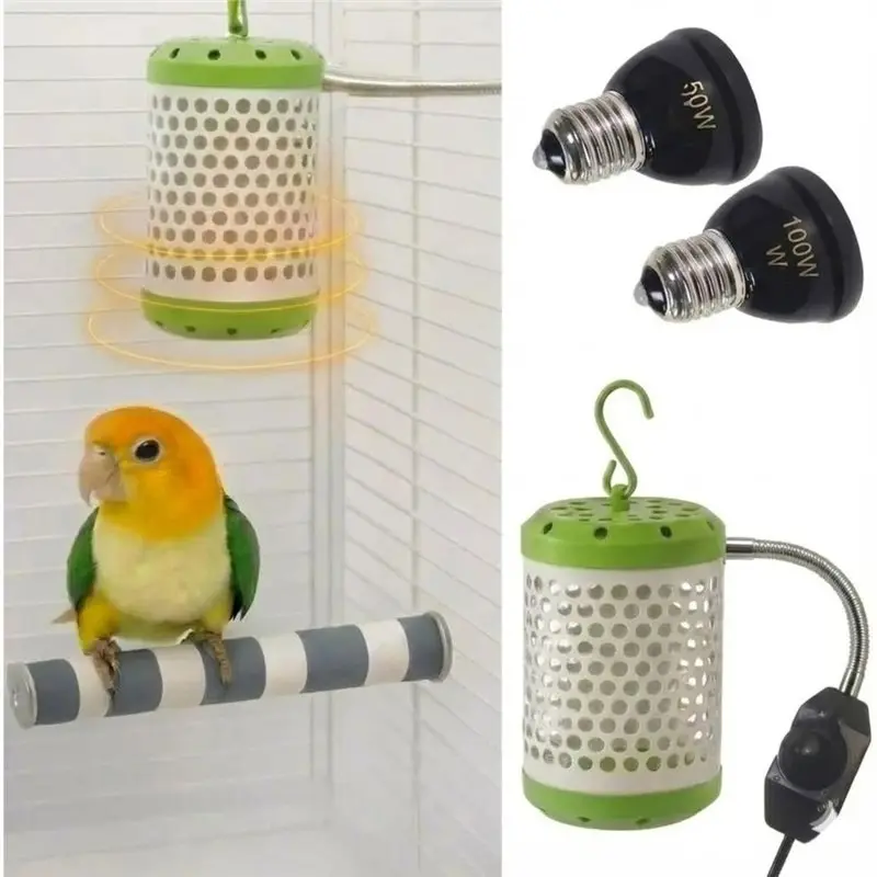 ABFY-Bird Cage Heater For Parakeets Parrots, Thermostatic Socket