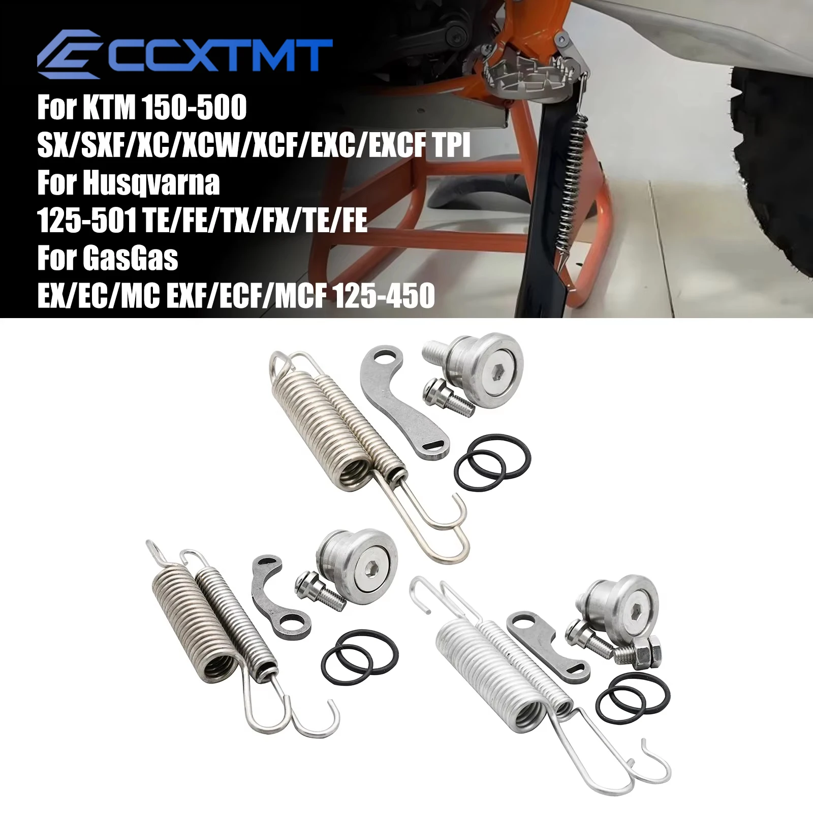 Kit de resortes de caballete lateral de Motocross, accesorios para Husqvarna FE FX TE TX, KTM SX SXF XC XCW EXC EXCF XCF 450 350 250 150 125