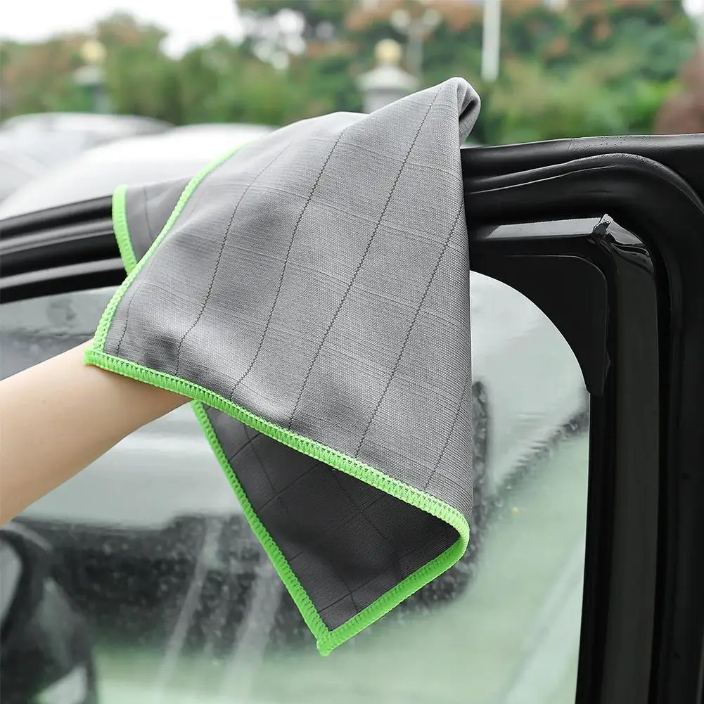 قماش تنظيف زجاجي من الألياف الدقيقة، منشفة غسيل السيارات فائقة النعومة، منتجات تنظيف منشفة عالية الامتصاص للنوافذ والنظارات، #4