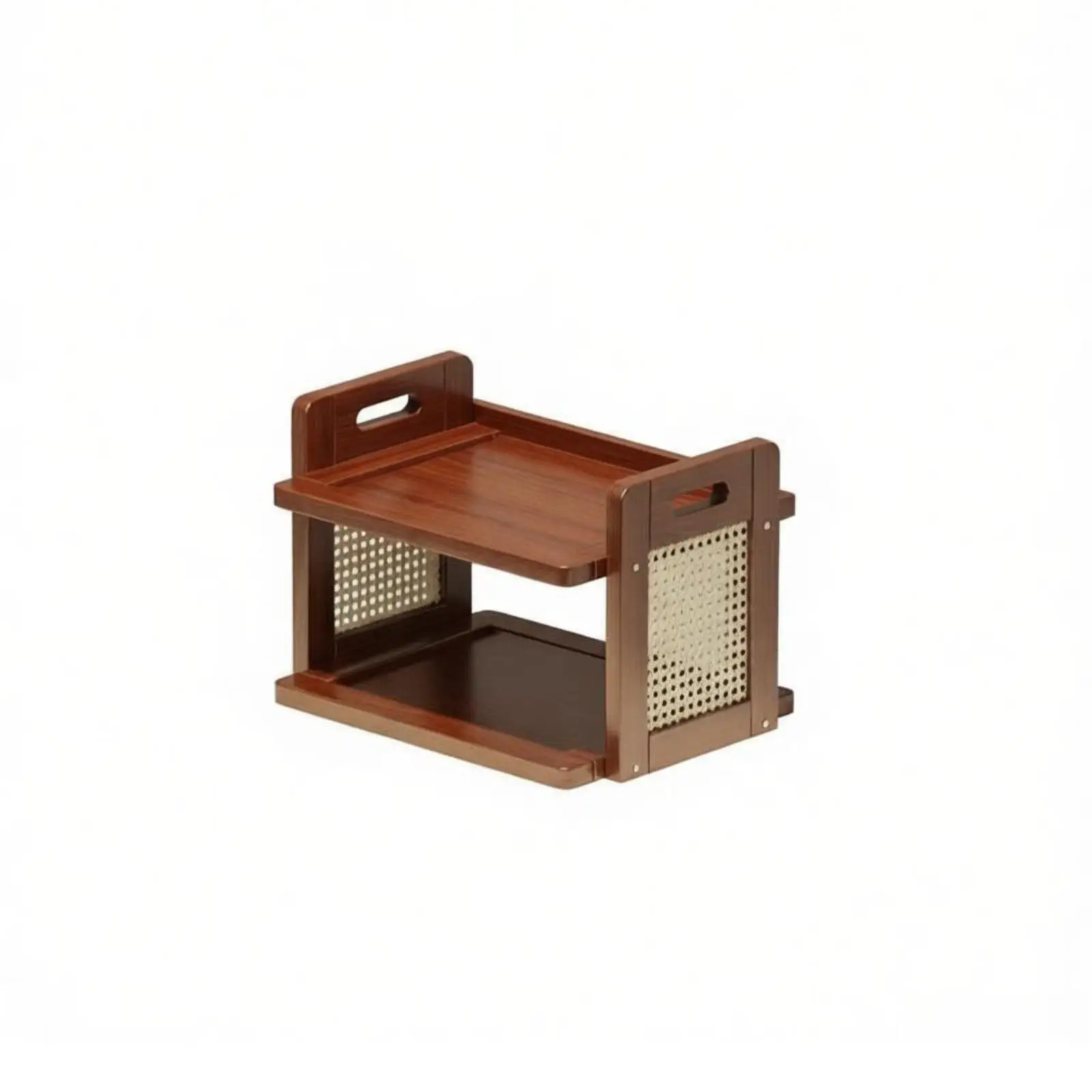 Multi Tier Desk Shelf Storage Rack Bamboo MDF Organizer for Office Home Bookshelf Furniture