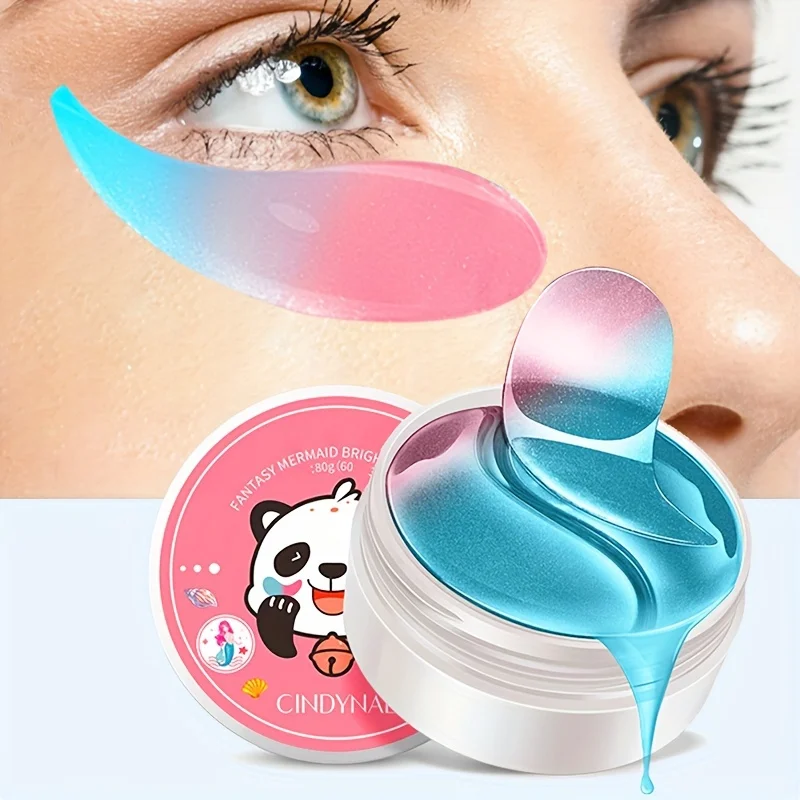 60 قطعة (30 زوجًا) من أقنعة العين المرطبة، تغذي وترطيب البشرة حول العينين، مما يجعل البشرة حول العينين ناعمة وناعمة، أقنعة عين رائعة، تصميم مزدوج اللون