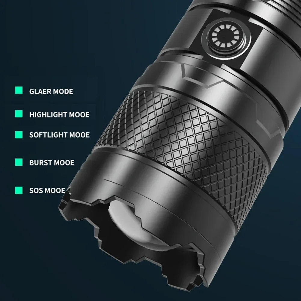 Super Long Range Torch High Power LED Flashlight USB Rechargeable Strong Light Lamp Outdoor Portable Lantern Waterproof