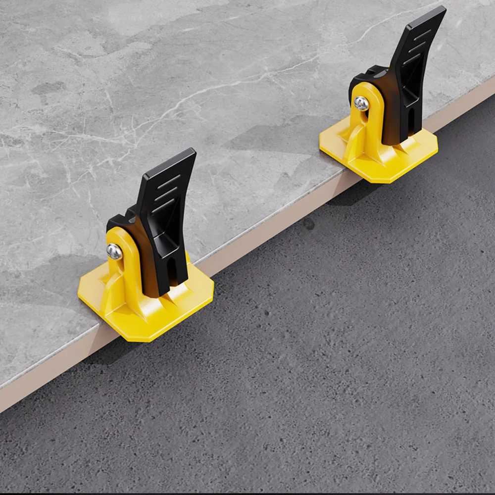 50 sztuk Tile Leveler Adjuster 1.5mm wielokrotnego użytku płytki podłogowe narzędzie pozycjonowanie artefakty Leveler Locator Push-button Quick