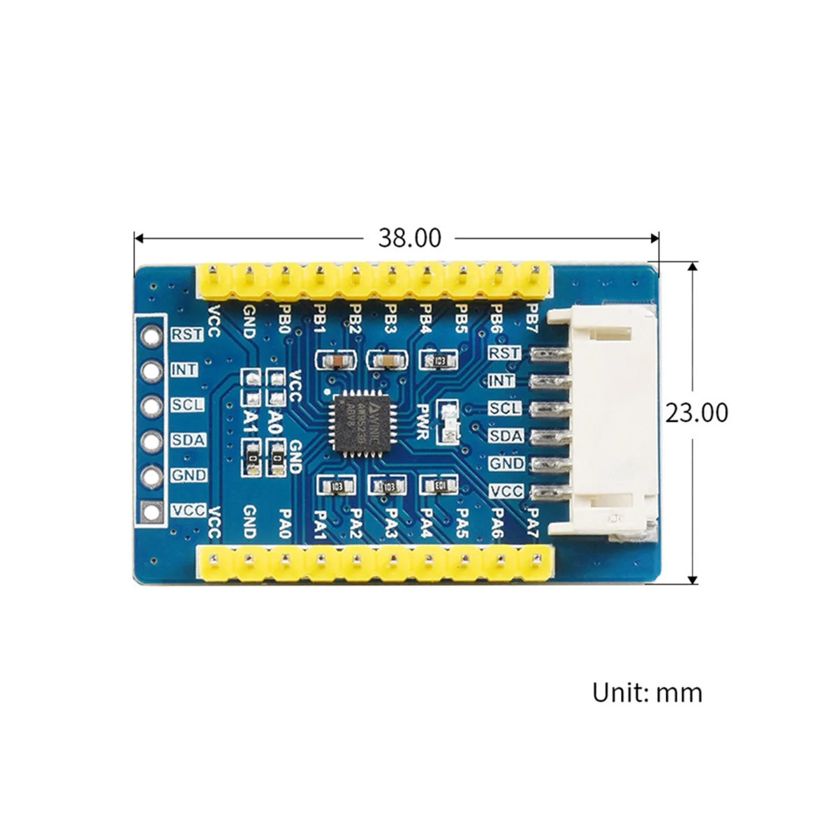 Módulo de expansão IO AW9523B MCU, placa de expansão GPIO, 4B, 3B, STM32, I2C, 16 canais