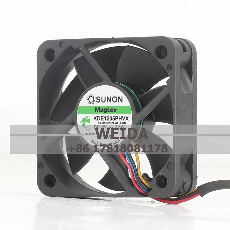 Sunon 5V 24V 48V DC12V 2.6W AC EC 5015 50X50X15MM 5CM Temperature Control CPU Converter Four-wire KDE1205PHVX-ZP Cooling Fan