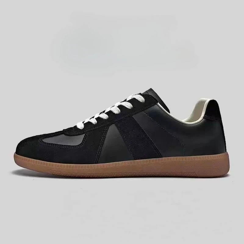 Patchwork Vintage Casual Sports Shoes for Men Leather Hiking Sneakers Mens Platform Walking Athletic Shoe Unisex White Loafers view 5