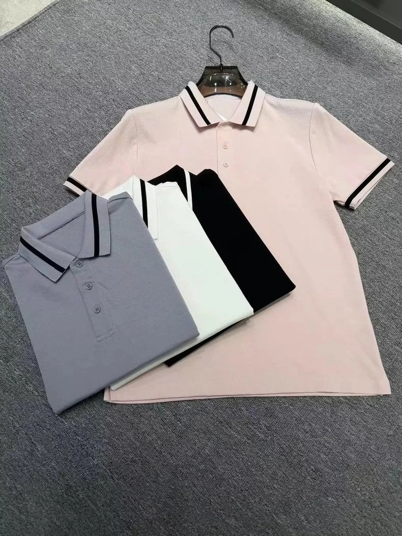 

BC Italian old money style casual embroidered lapel polo shirt
