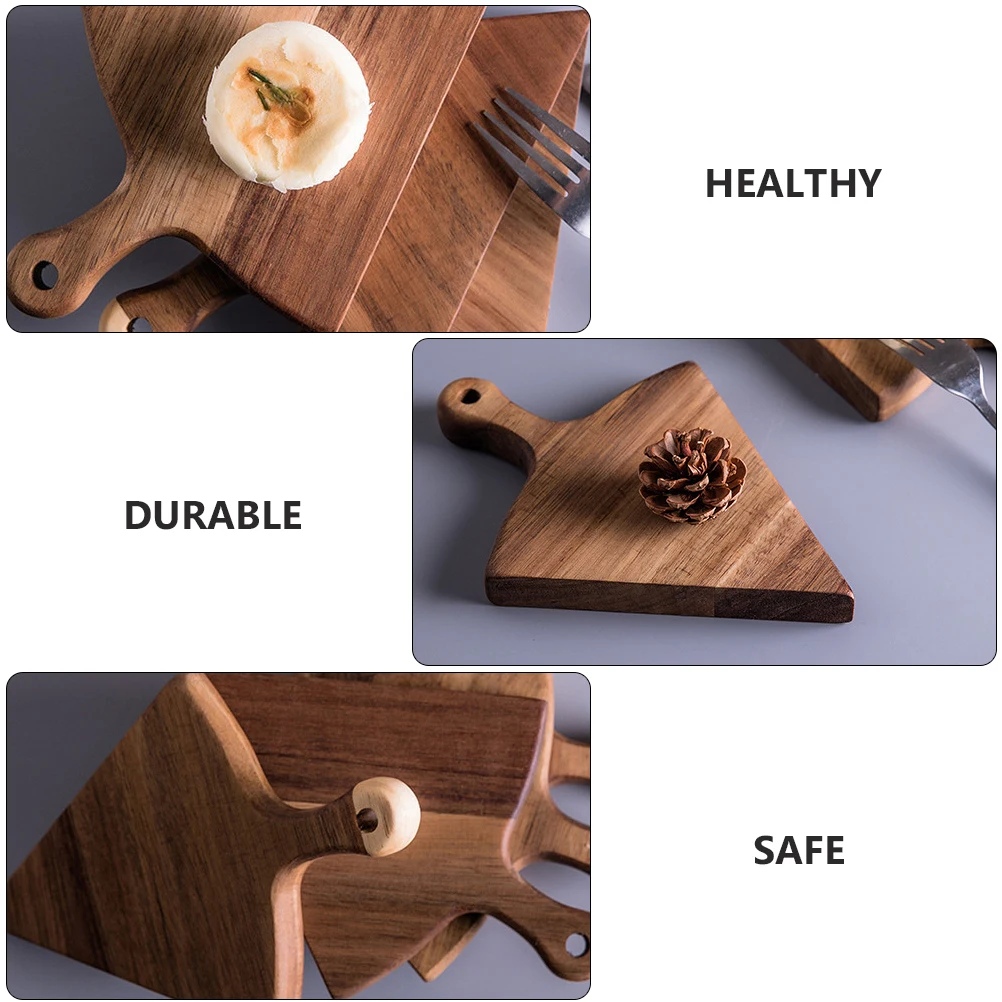 

6 Pcs Set Breakfast Tray Wood Storage Pizza Storage Holder Pizza Holder Food Serving Tableware Steak Western