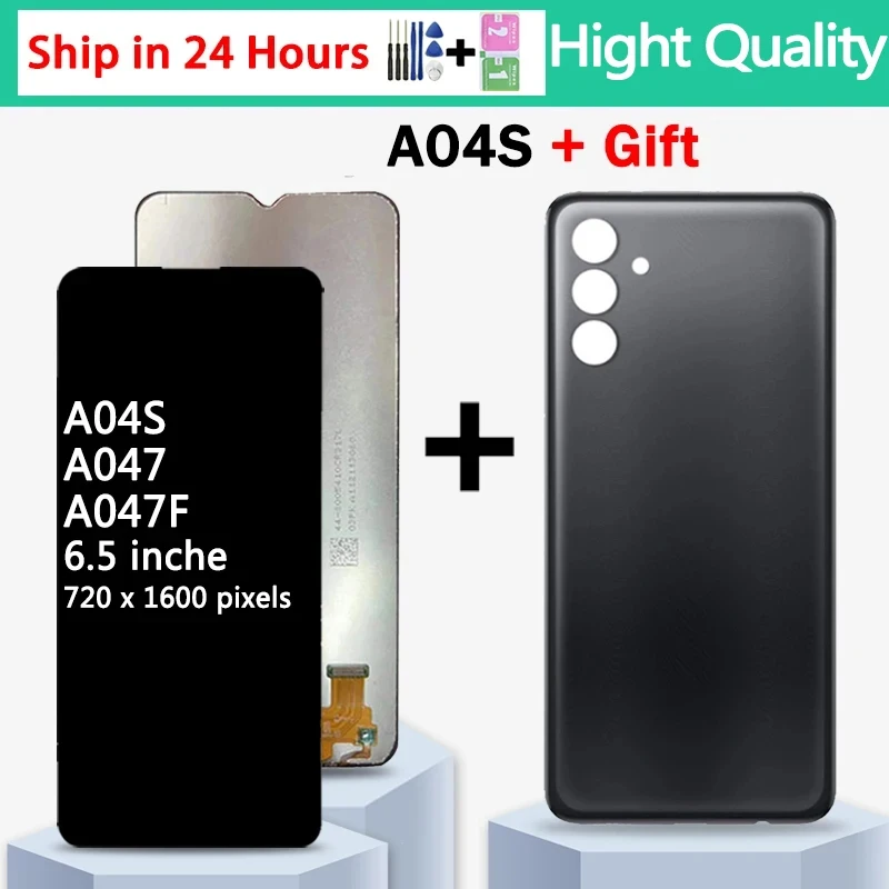 6.5”Hight Quality A04s Display For Samsung  A04S LCD Display Touch Screen Digitizer For samsung A047F, A047F/DS,  LCD