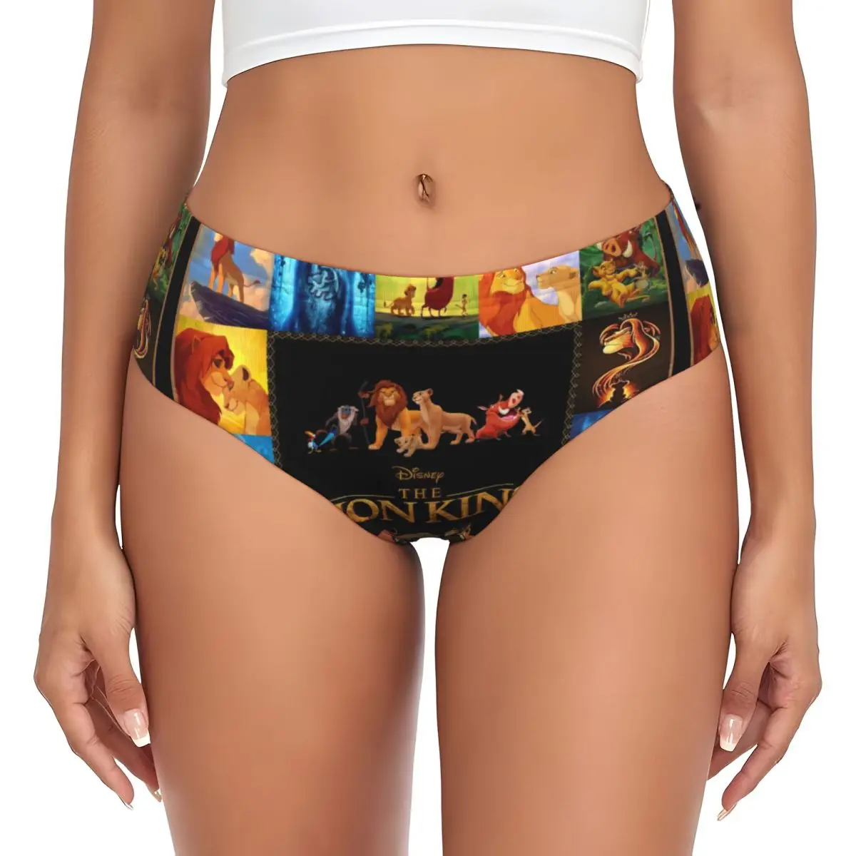Bragas cortas personalizadas del Rey León 1994 para mujer, ropa interior transpirable para amantes de la película Hakuna Matata Simba, calzoncillos