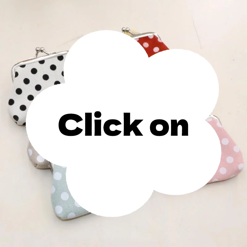 Kiss Lock Polka Dot Coin Purse Lightweight Compact Multifunctional Cosmetic Pouch Perfect as Small Gift for Girls