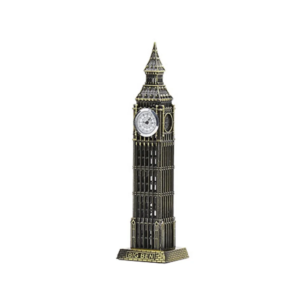 London Big Ben Tower modello statua artigianato ornamenti retrò europei accessori per la decorazione della tavola di casa souvenir turistici regalo