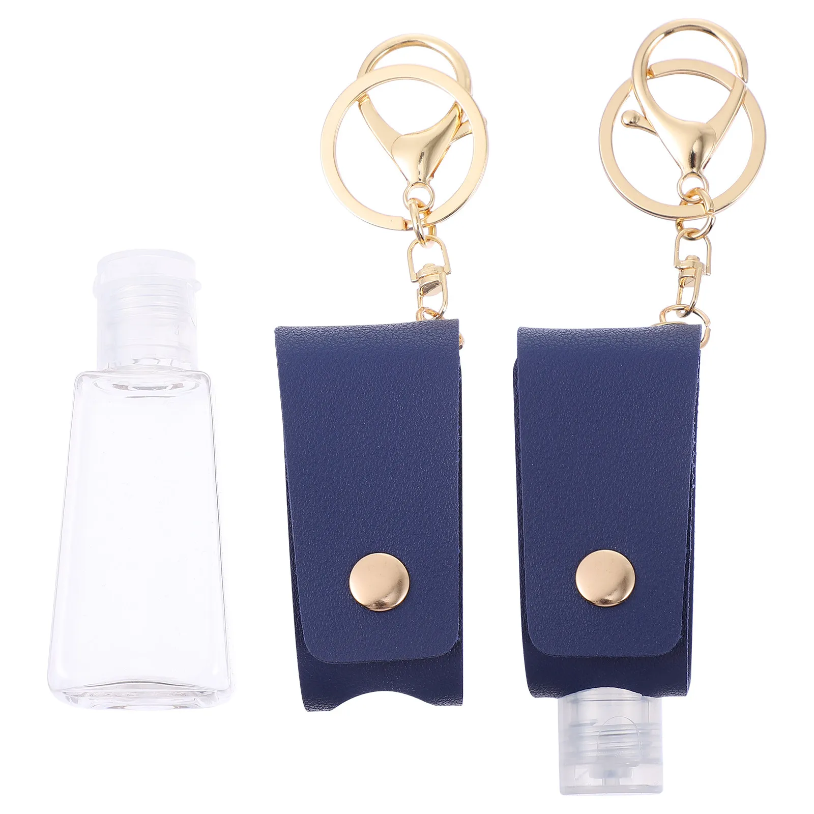 

2Sets Key Chains Portable Travel Bottles 30Ml Empty Hand Holder Refillable Bottle Covers for Liquid Bottle Covers