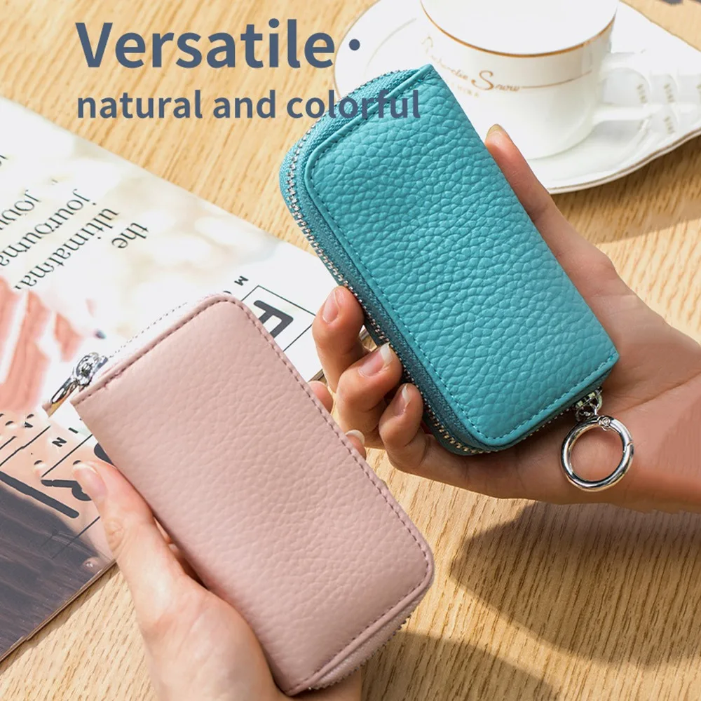 Многофункциональный брелок для ключей с застежкой-молнией, прочный держатель для ключей для домашних хозяйств, мягкая кожа, подвесной органайзер для автомобильных ключей на талии для мужчин