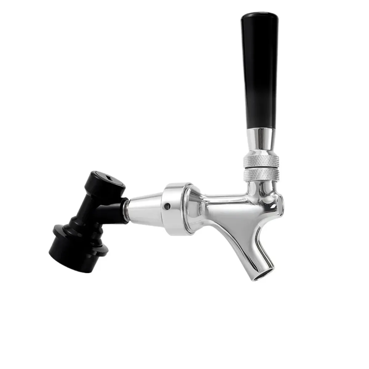 Draft Beer Tap Faucet Kegerator Tap Beer Dispenser Stainless Flow Control Adjustable Ball Lock Home Bar Accessories