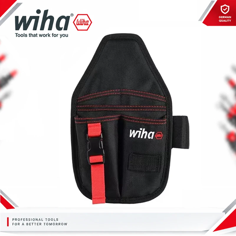 WIHA 90999C-BAG, 1680D Waterproof Fabric 6-Pocket Tool Organizer with Metal Clip for Screwdrivers Measure Tool Bag