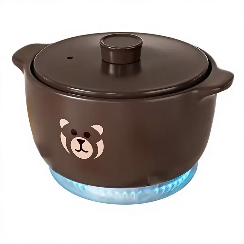 for High Temperature Resistant Uncoated Clay Pot Small Earth Stew Pot   Stove New Chinese Style Cookware