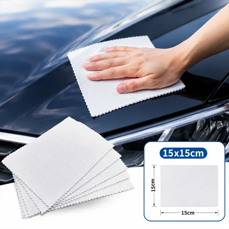 15x15cm disposable car cleaning cloth, suitable for daily car washing and paint maintenance of vehicle headlights