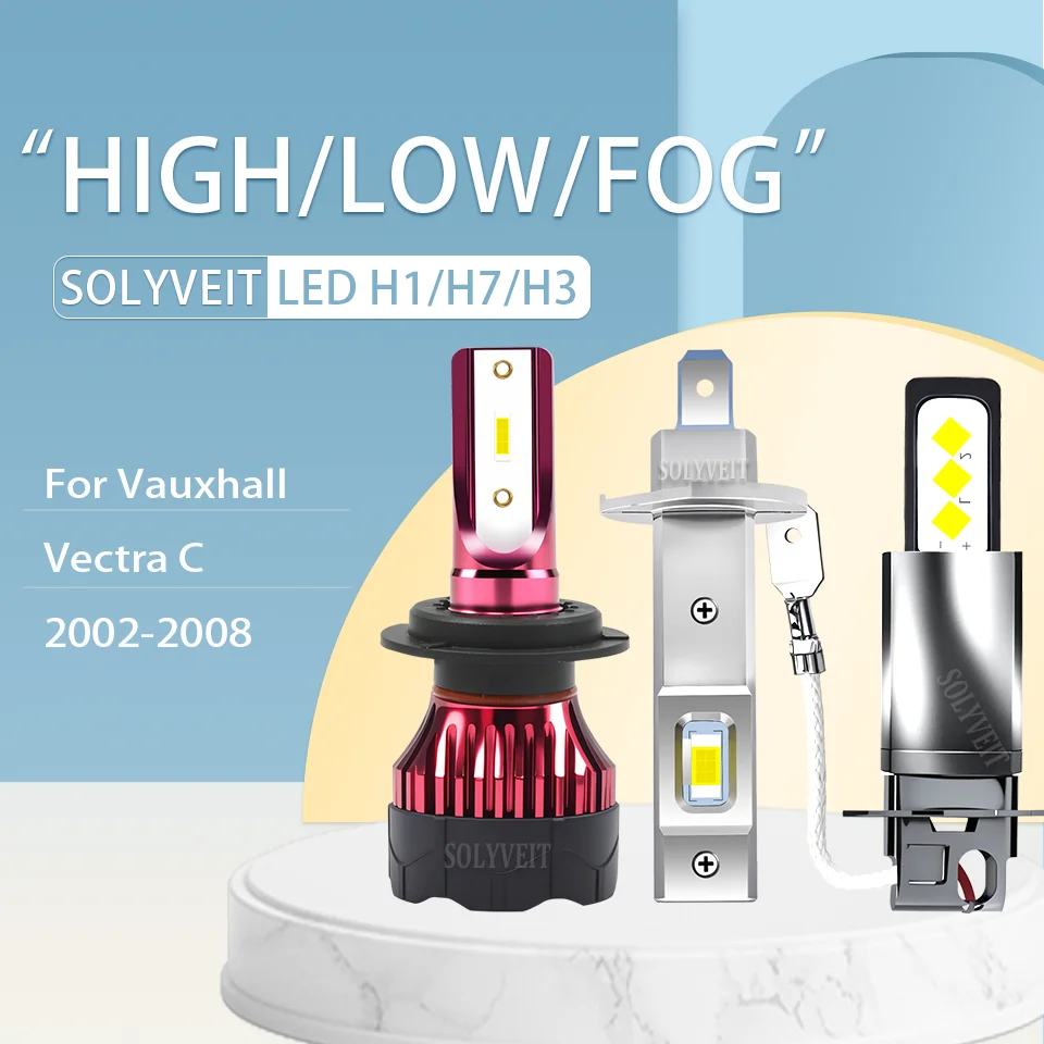 

3-Year Guarantee No Bright Spots H1 H7 H3 HIGH LOW FOG LED HEADLIGHTS For Vauxhall Vectra C 2002 2003 2004 2005 2006 2007 2008