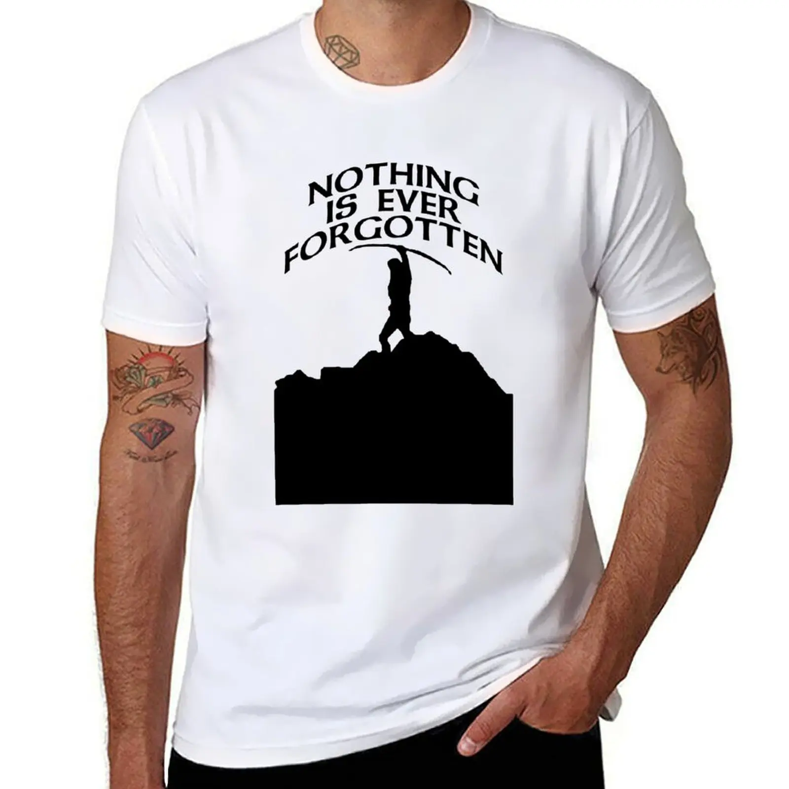 

high Nothing's forgotten cotton cotton heavy t shirts shirt t quality man T-Shirt