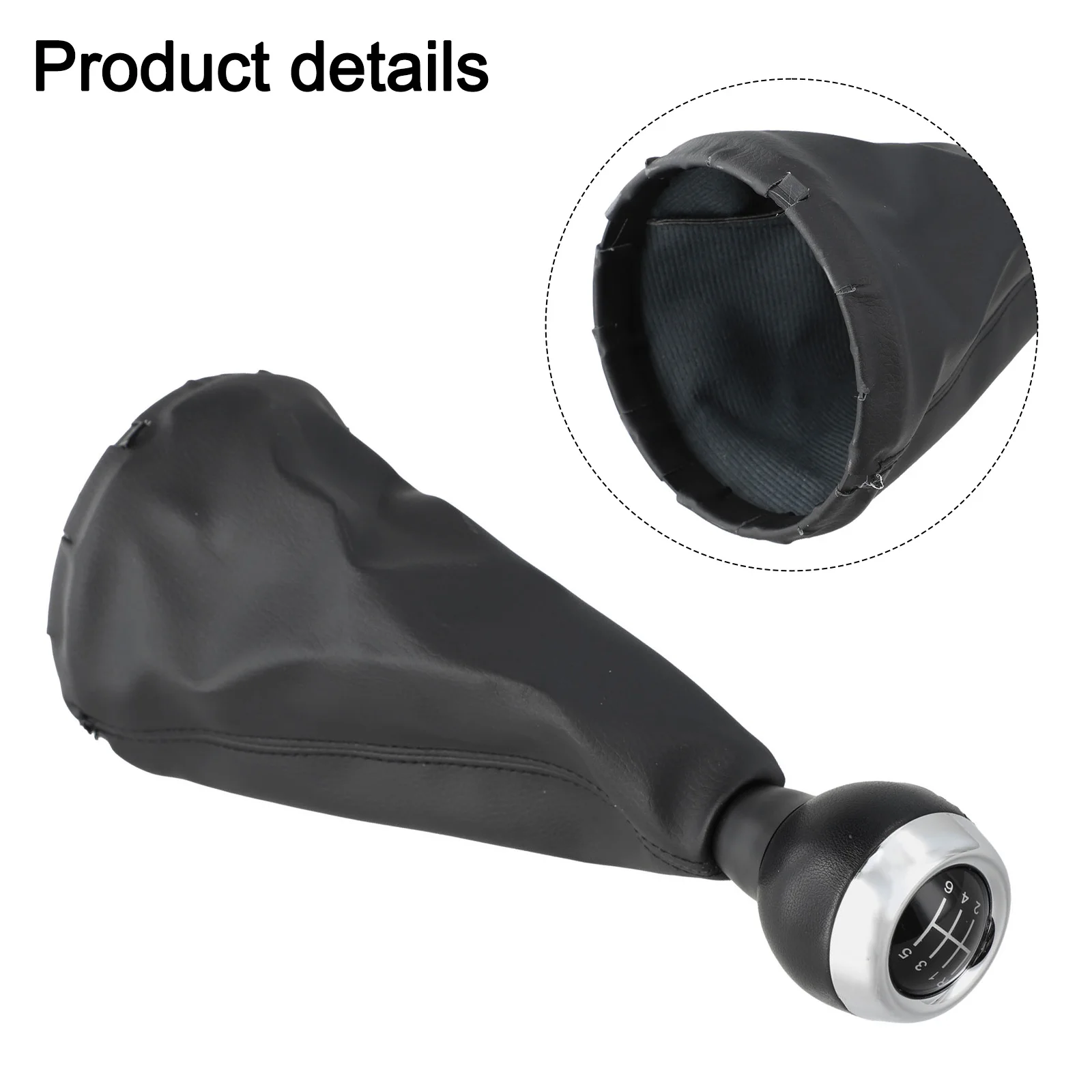 /Black /ABS /Leather 6 Gear Shift Knob Cover For Mini For Cooper R56 2006-2012 Car Interior Styling Replacement Accessories