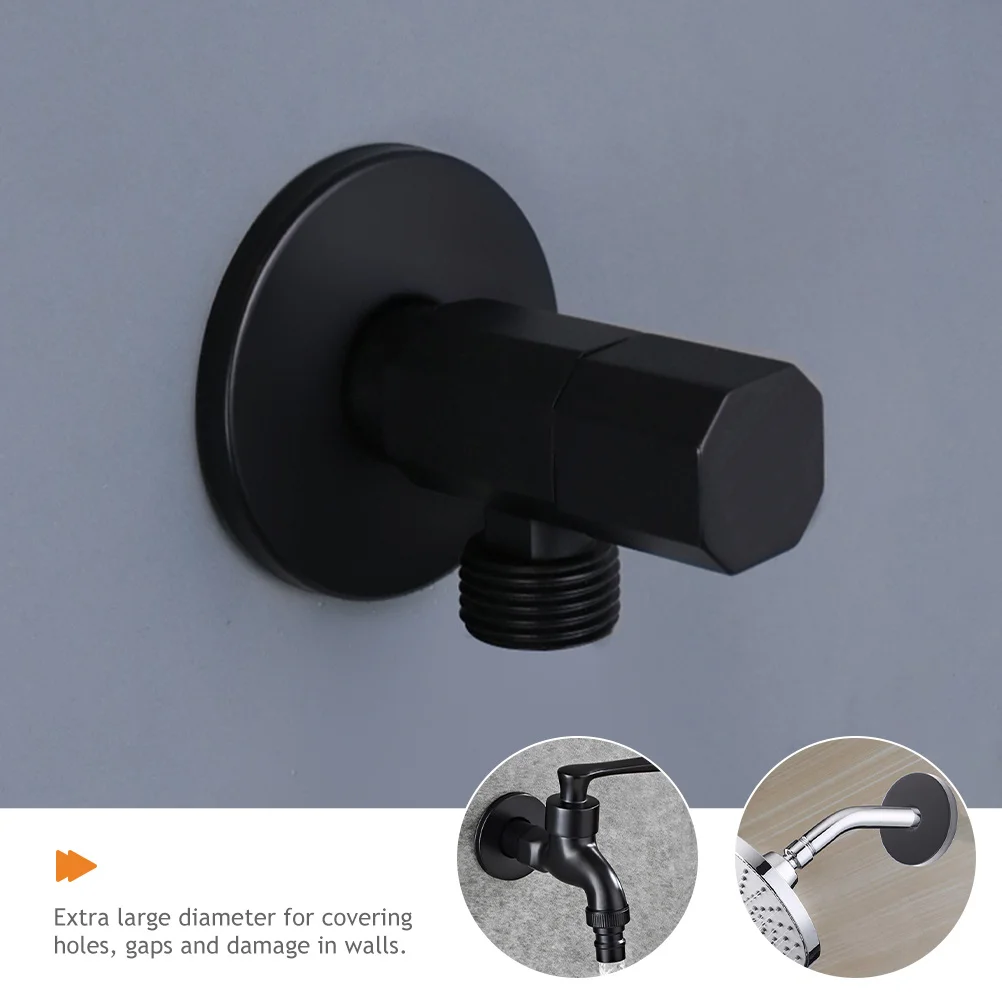 

2pcs Escutcheon Replacement Plate Shower Wall-Mounted Water Durable Stainless Steel Flange Wall Flange For Shower Arm Radiator