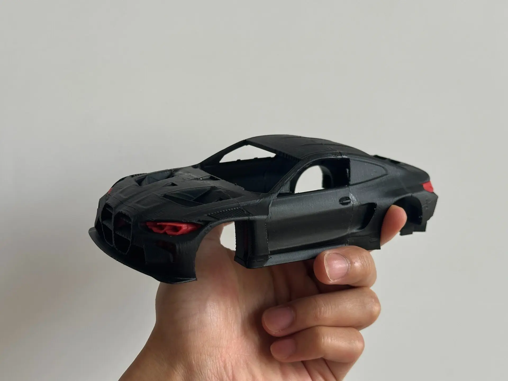 1/28 Scale Model Car Body Shell for WLtoys K969 K989 Mini RC Chassis 3D Printed PLA with Lights Spoiler & Mirrors Upgrade Parts