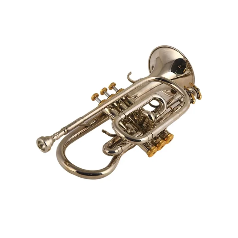 

Silver Plated/Gold Plated Paint/Nickel Plated Yellow Brass Bell Eb Tone Piston Cornet