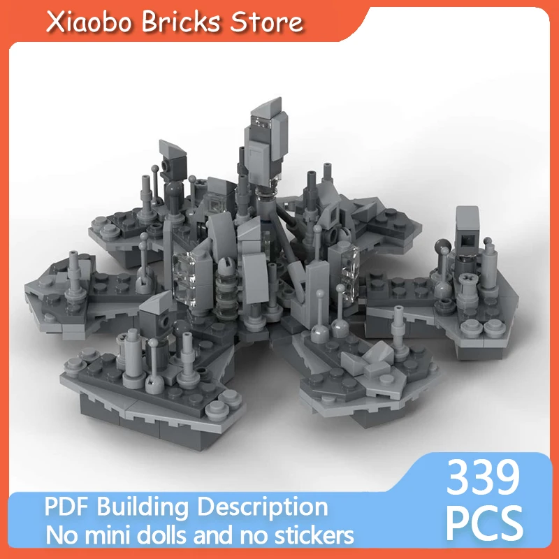 

Популярная модель фильма MOC, строительные кирпичи, мини-город Атлантиды, модульные технологии, подарки, праздник, сборка, детские игрушки, костюм