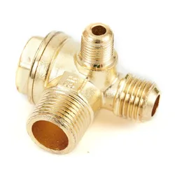 16/14/10mm Air Compressor Check Valve Zinc Alloy 3 Port Check Valve Male Thread Connector Tool Air Compressor Accessories