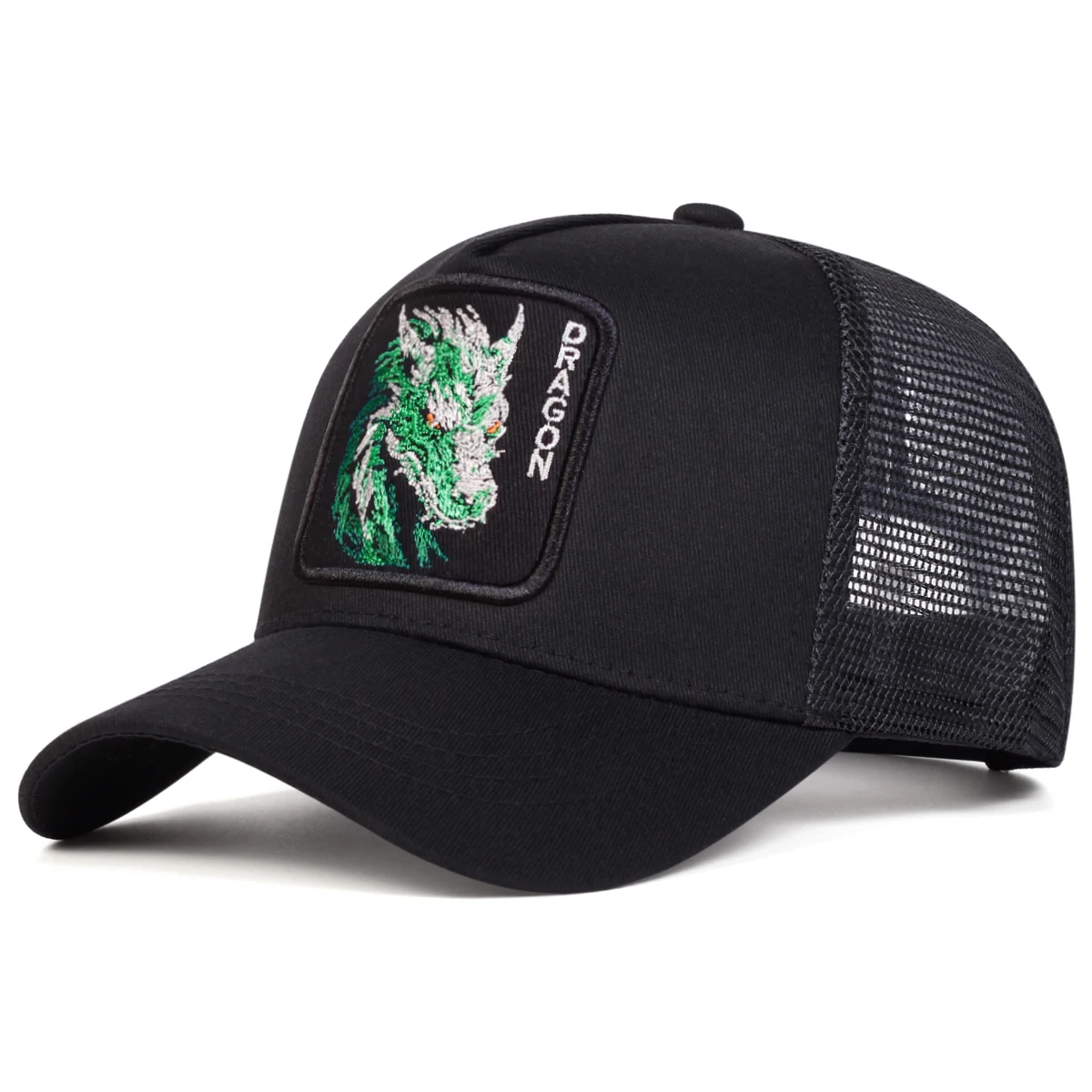 Unisex DRAGON Embroidery Baseball Net Caps Spring and Summer Outdoor Adjustable Casual Hats Sunscreen Hat