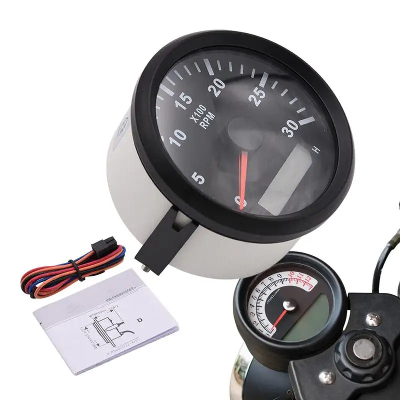 

Marine Tachometer Waterproof 0-3000 RPM 85mm Marine Tachometer Waterproof Outboard Boat RPM Tachometer Gauge For Marine Car Boat