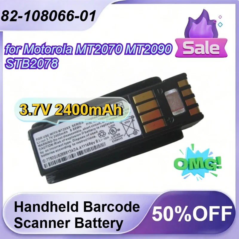 [82-108066-01] for Motorola MT2070 MT2090 STB2078 Handheld Barcode Scanner Rechargeable Lithium Battery Spare Parts