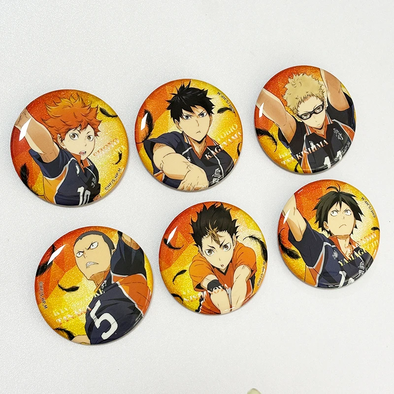 

Anime Haikyuu!! Shoyo Hinata Tobio Kageyama Kei Tsukishima Cosplay double flash badge ambitus