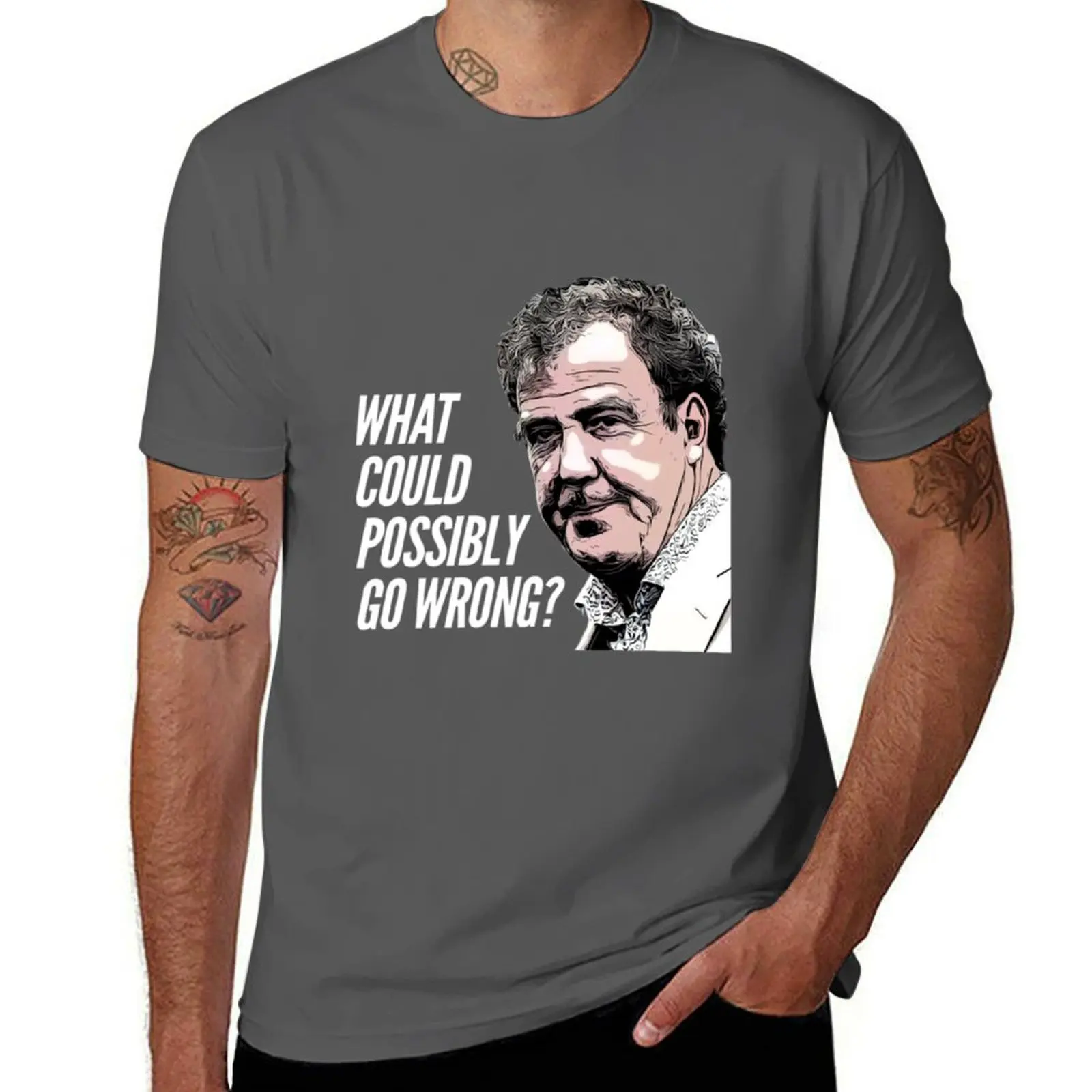 What could possibly go wrong T-Shirt black cotton t-shirt plain for man package t shirts designer man t shirts cotton T-Shirt