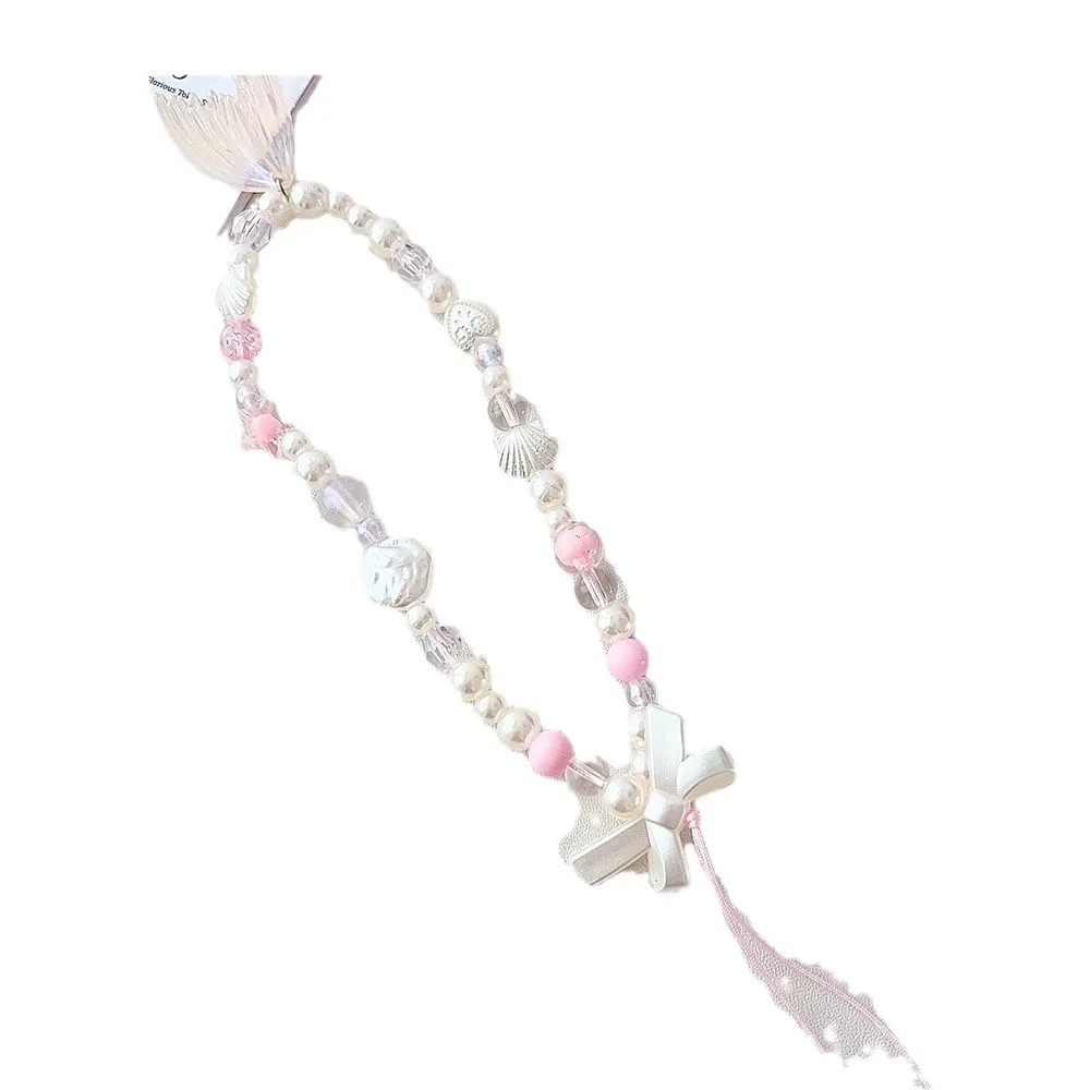 

Mermaid bracelet short mobile phone lanyard creative wrist lanyard high-end handmade bead string pendant phone wrist