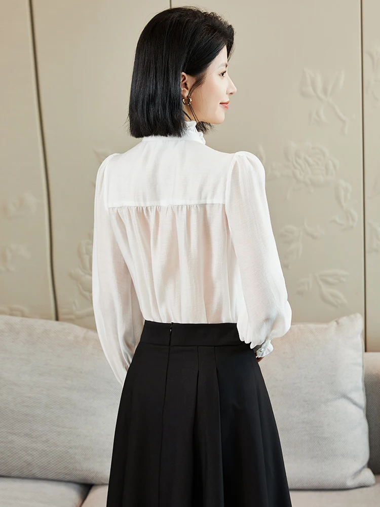 AIyssa2024-Chemise professionnelle à manches longues, élégante et exquise, nouvelle collection