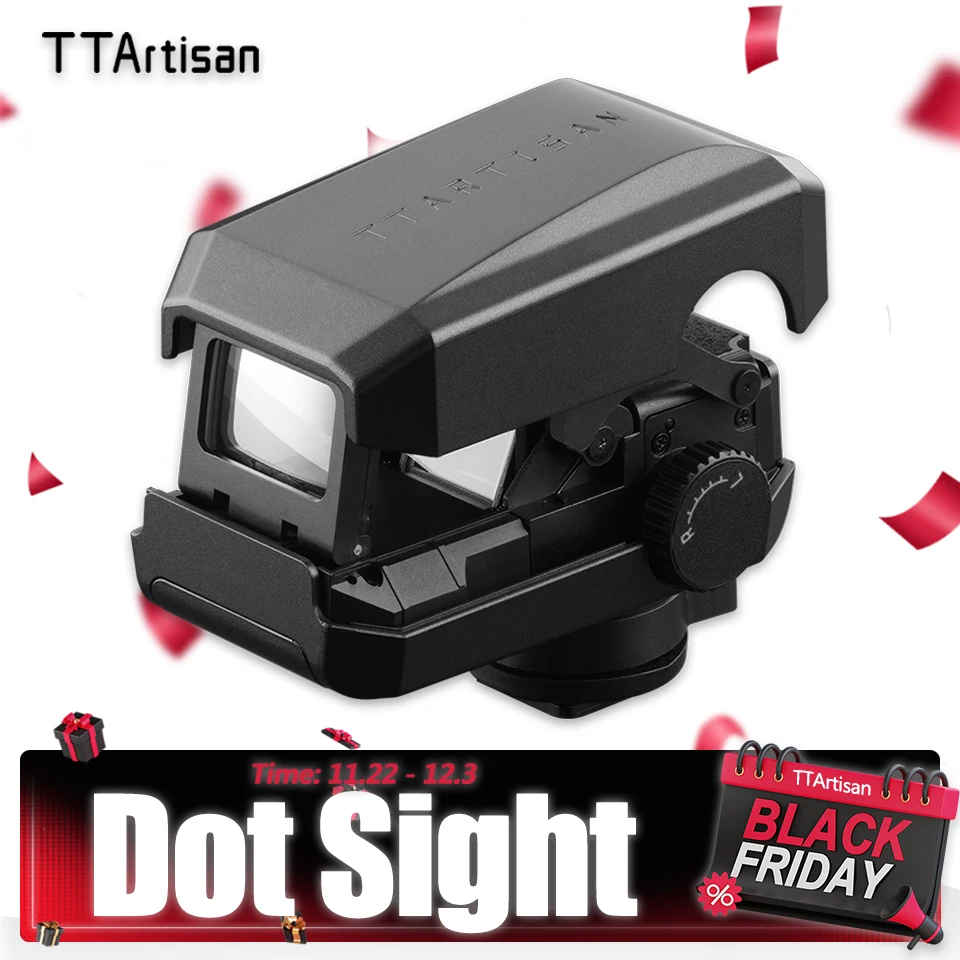 TTArtisan Dot Sight for Telephoto Lens Photography Accessories with Cold Shoe Mount Locking Design without Battery Weight 73g