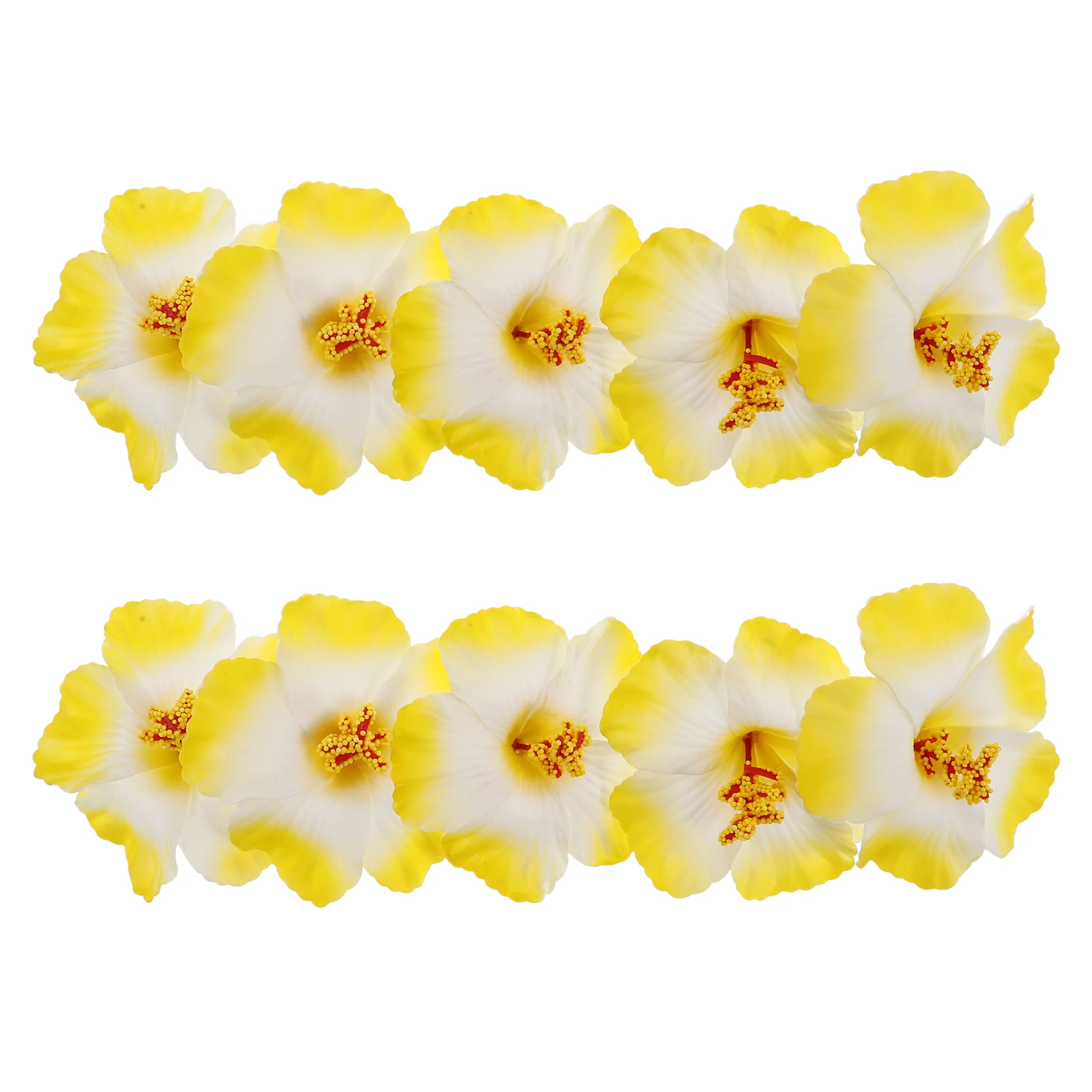 

10pcs Artificial Flowers Decorative Hair Accessories Beach Wedding Party Supplies Tropical Theme Event Decorations