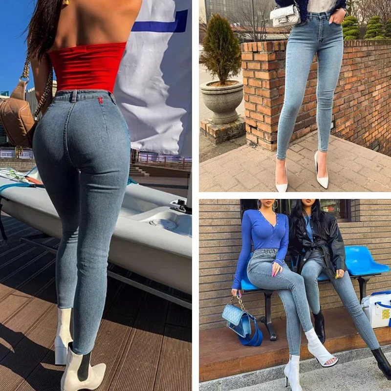 

American street style casual small feet casual yoga pants everyday everything stretch jeans pencil pants