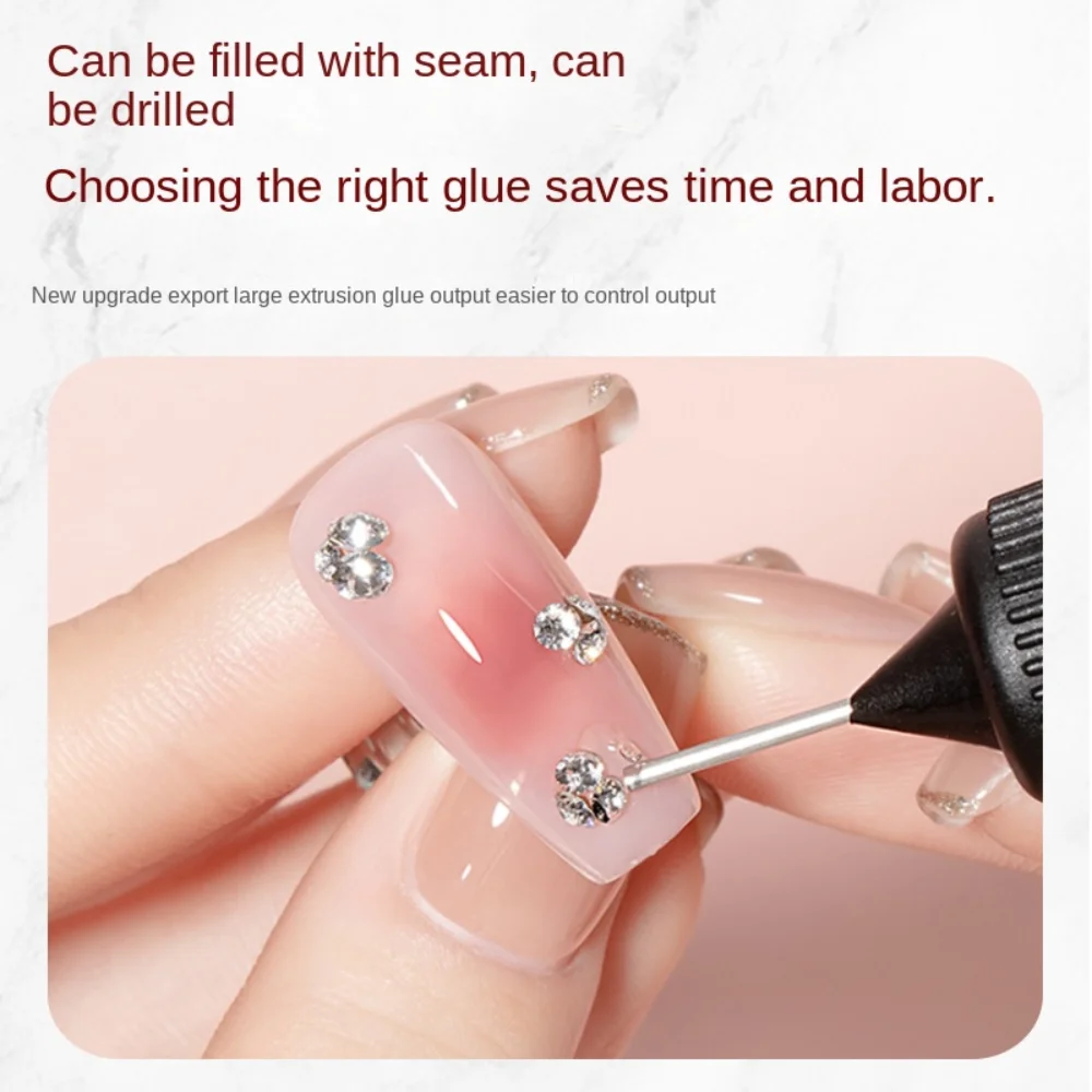 Nail Rhinestone Adhesive Glue Stick 3D Decoration Tranparent Sticky Gel Glue Gel UV LED 10g Nail Glue Jewelry Accessory