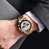 PAGANI DESIGN 2026 New Men's Watches Luxury Rose Gold Quartz Watch For Men 100M Waterproof Sports Chronograph Wristwatch Men photo 5