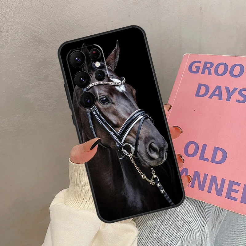 Dominante Cool Horse Case Voor Samsung Galaxy S25 Ultra S20 S21 S22 S23 S24 Ultra S9 S10 Plus S25 FE Cover Coque