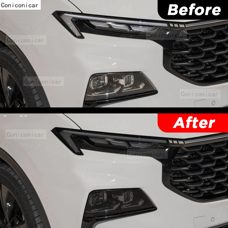 Car Headlight Tint Anti-Scratch Protective Cover Film Self Healing TPU Sticker For Ford Territory 2024 Equator Sport Accessories
