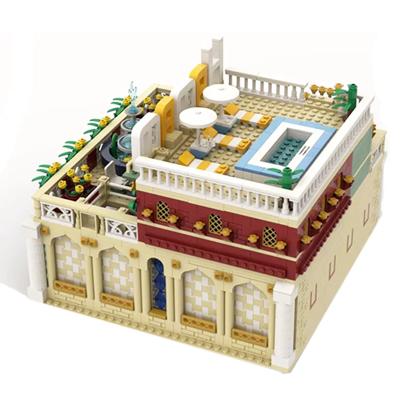 2988pcs MOC Hamam City Architecture Street Scene Model Building Blocks Castle Adventure Technical Mechanical Classic Toy Gift