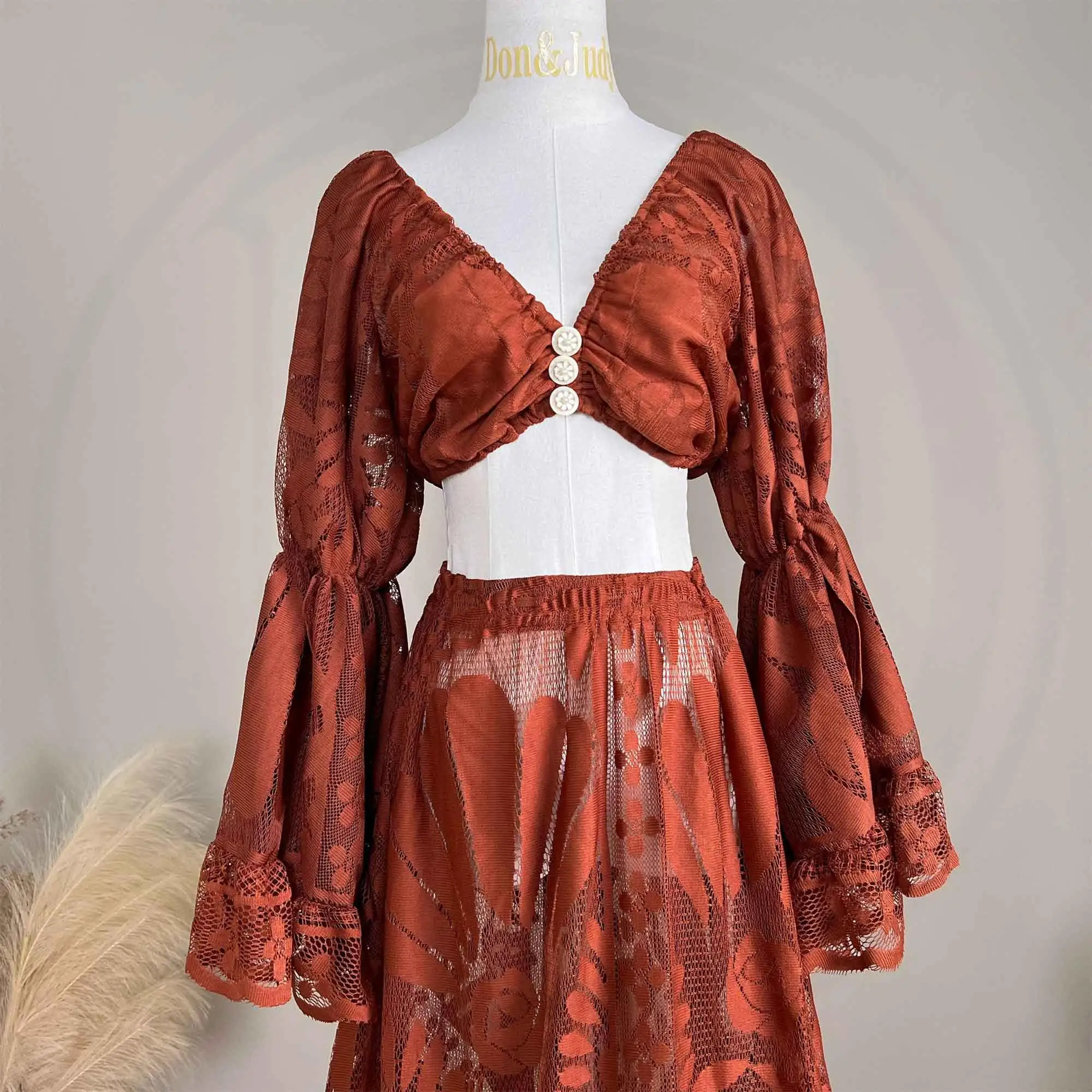 Don & Judy 여성용 자수 드레스 파티 웨딩 의류 임신 한 여성을위한 긴 소매 V 넥 드레스 베이비 샤워