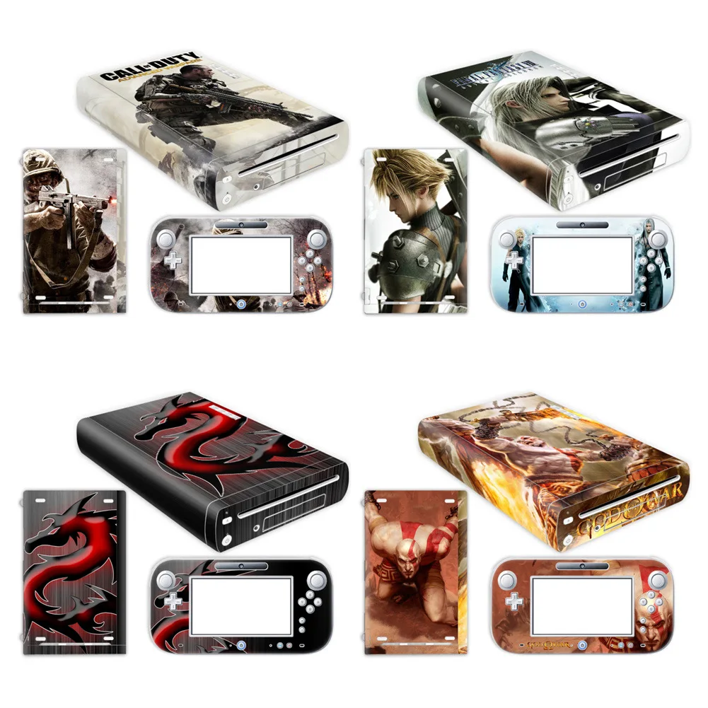 For Wii U Vinyl Skin Sticker, Anime Design, Protective Decal, Matte Finish, Easy Install