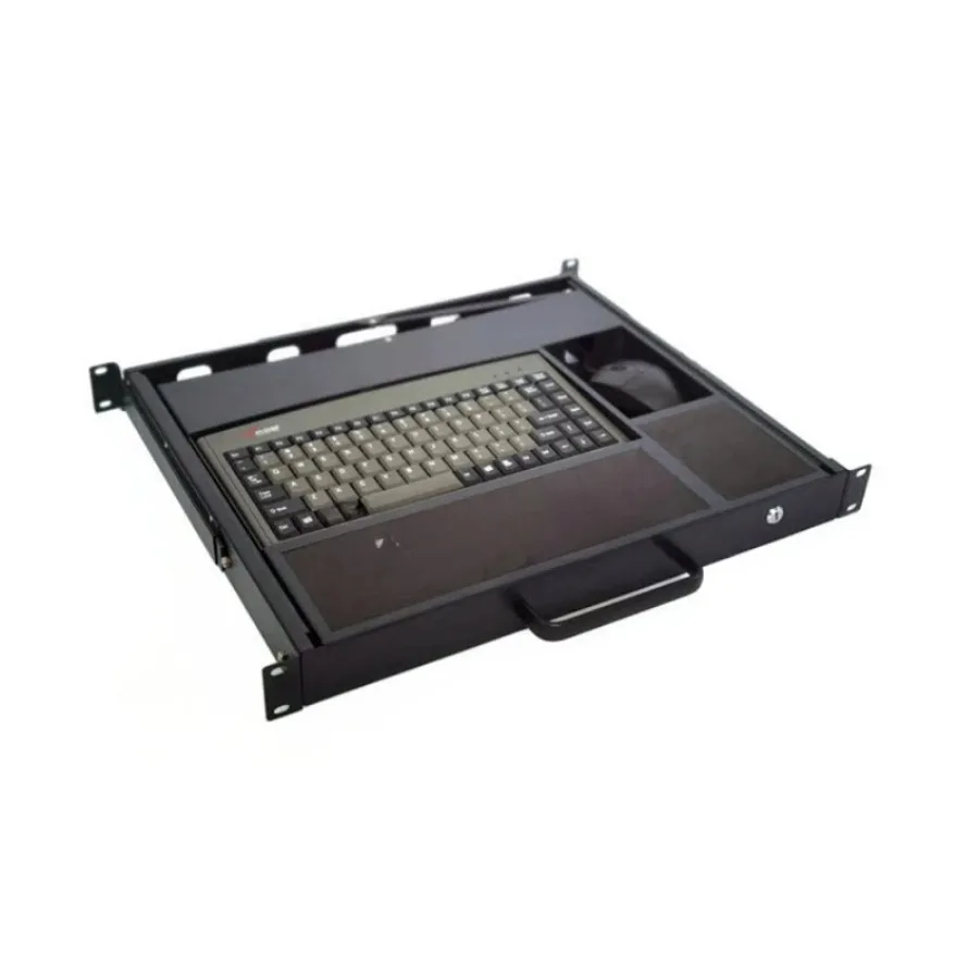 1U keyboard drawer, rack-mounted industrial keyboard and mouse drawer, car cabinet server tray